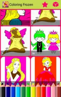 Princess  Barbie  Coloring Screen Shot 6