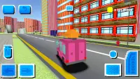 Blocky Car Driving Screen Shot 3