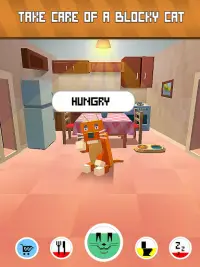 My Blocky Cat: Virtual Pet - try animal care game! Screen Shot 8