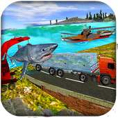 Camión de transporte Caza de tiburones marinos