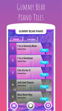 Gummy Bear Piano Tiles Screen Shot 1