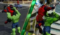 Superhéroe Hammer Man y Increíble monstruo verde Screen Shot 20