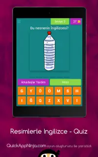 Resimlerle Pratik Ingilizce Oyunu - Quiz Screen Shot 17