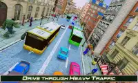 superhéroe pasajero autobús conducción simulación Screen Shot 3