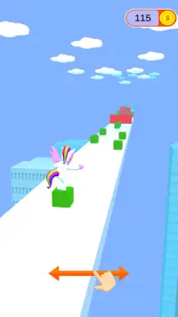 Unicorn Cube Tower Surfer Color 3D Screen Shot 0