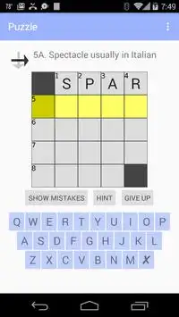 Mini Crossword Screen Shot 0
