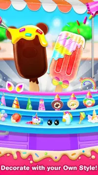 ユニコーン 氷 クリーム ポップ ＆ アイスキャンディー- 氷 クリーム ゲーム Screen Shot 4