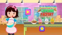 Rainbow Cupcake Factory: Bakery Food Maker Shop Screen Shot 2