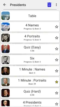 US Presidents and History Quiz Screen Shot 2