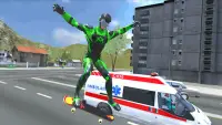 Rope Frog Ninja Hero Car Vegas Screen Shot 3