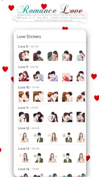 Couple Love Romance Sticker Packs : WAStickerApps Screen Shot 1