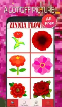 Zinnia Flowers Color By Number-Pixel Art 2020 Screen Shot 2