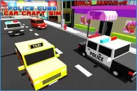 Police Cube Car Craft Sims 3D Screen Shot 4