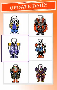 Pixel Art Papyrus Sans Color By Number Screen Shot 0