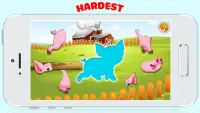 Animals jigsaw puzzle games for baby toddler kids Screen Shot 3