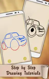 Draw Popular Cartoon Cars Screen Shot 1