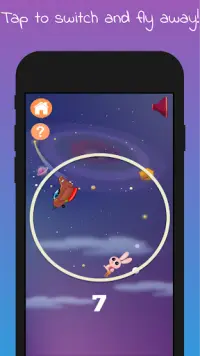 Space Rabbit: Circle Escape Screen Shot 2