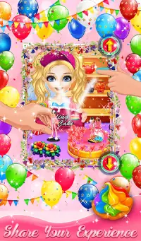 Echte cake maker - Birthday Party Cake kookspel Screen Shot 23