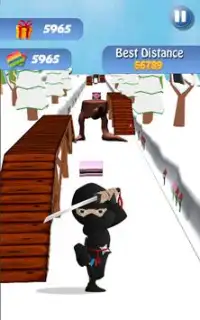 Subway Ninja Run: XMAS Gift Hunt Screen Shot 2