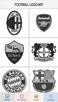 Color By Number : Sandbox Football Logos Pixel Art Screen Shot 0