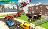 Heavy Ladder Fire Truck City Rescue 2019 Screen Shot 12