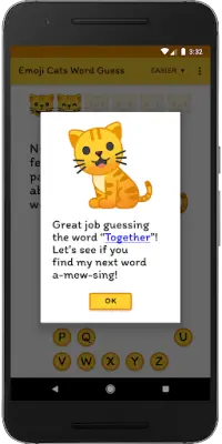 Emoji Cats Word Guess Screen Shot 3