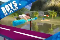 Kids Stunts Water Park Jumping Simulator Game Screen Shot 3