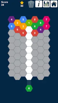 game segi enam: koleksi nomor puzzle segi enam Screen Shot 3