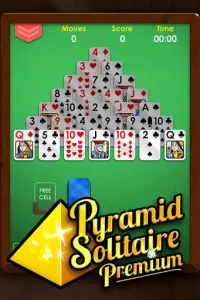 Pyramid Solitaire Premium - Free Card Game Screen Shot 1