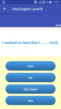 Test English Sentences Screen Shot 1