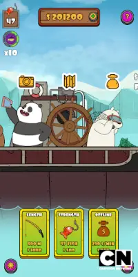 We Bare Bears: Crazy Fishing Screen Shot 5