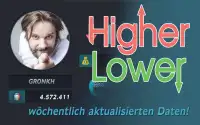 Higher Lower - german YouTuber Screen Shot 0