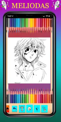 Coloring Nanatsu No taizai : Meliodas Art Screen Shot 1