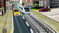 列車と自動車レース3d 2017 Screen Shot 1