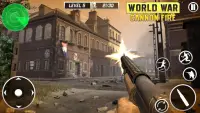 विश्व युद्ध खेल तोप: ww2 कार्य बंदूक युद्ध के खेल Screen Shot 1