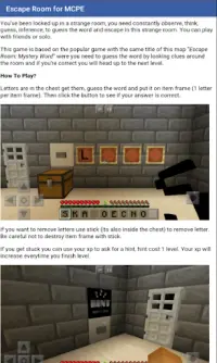 Flucht aus dem Gefängnis für Minecraft PE Screen Shot 2