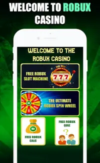 Robux Casino : Free Robux Slot Machine & RBX Wheel Screen Shot 0