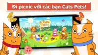 Cats Pets Picnic! Game Giáo Dục & Trò Chơi Cho Bé! Screen Shot 1