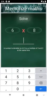 Memorize Maths - Multiply Module Screen Shot 1