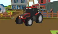 tractor farmer blocky sim Screen Shot 0