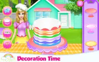 Lovely Rainbow Cake Cooking Screen Shot 5