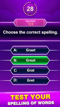 Spelling Quiz - Word Trivia Screen Shot 0