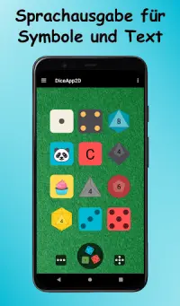 Würfel App 2D: Symbole, Farben, Zahlen und Wörter Screen Shot 4