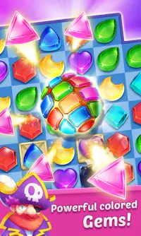 Gems Crush - бесплатная игра Match 3 Jewels Screen Shot 1