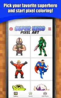 Superhero No.Draw – Superhero Color by Number Screen Shot 1