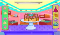 لعبة صنع كعكة الأميرة دمية: الآيس كريم كعكة الشيف Screen Shot 2