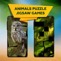 Cute animals jigsaw puzzle games 🐼🐟🐤 Screen Shot 3