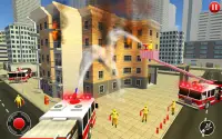 truk pemadam kebakaran sim 3D Screen Shot 1