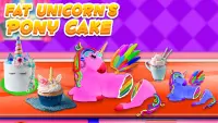 Mr. Fat Unicorn Cooking Smart Unicorn Cake! Screen Shot 0
