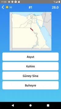 Eyaletleri bul: Mısır - Harita oyunu Screen Shot 2